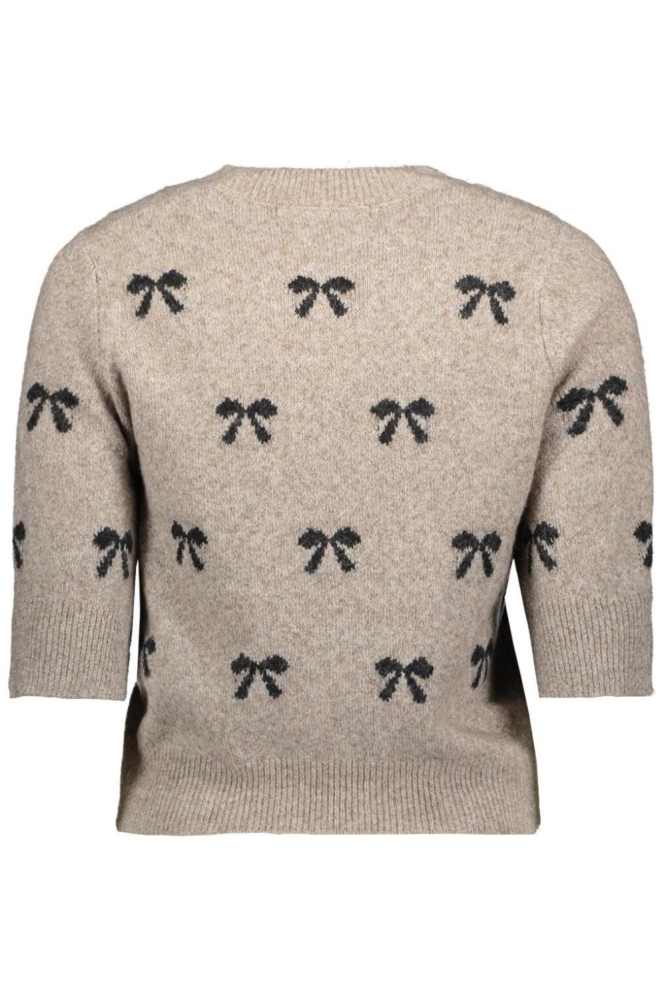 VMDOFFY INTARSIA 2/4 O-NK PULLOV GA 10330793 Moon Rock/W. BLACK BOWS